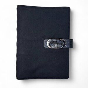 GUCCI Black Nylon Agenda Notebook Cover Unisex